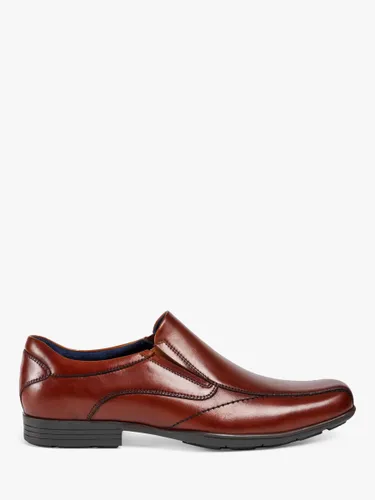 Pod Dundee Leather Loafers, Cognac - Cognac - Male