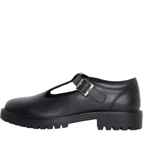 Pod Junior Girls Maggie Buckle T-Bar School Shoes Black