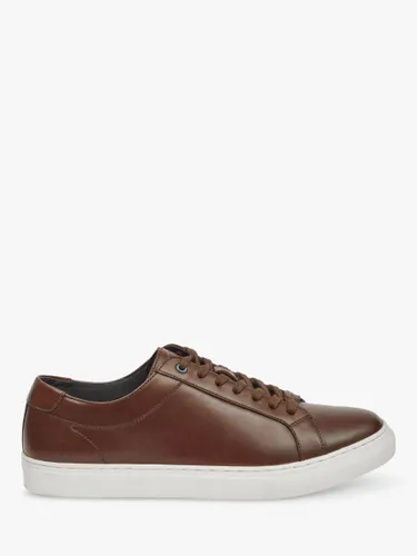 Pod Louis Leather Cupsole Trainers - Dark Brown - Male
