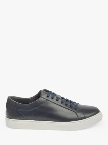 Pod Louis Leather Cupsole Trainers - Navy - Male