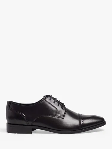 Pod Regus Leather Brogue Detail Shoes - Black - Male