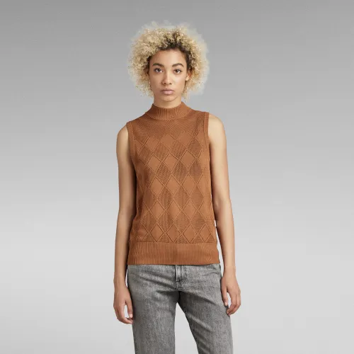 Pointelle Mock Knitted Sweater