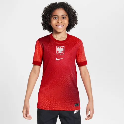 Poland 2024/25 Stadium Away Older Kids' Nike Dri-FIT Football Replica Shirt - Red - Polyester