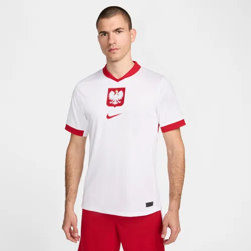 Poland 2024/25 Stadium Home Men's Nike Dri-FIT Football Replica Shirt - White - Polyester