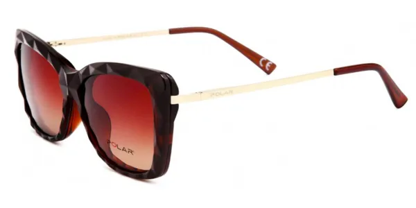 Polar 7500 Clip-On Polarized 430 Women's Sunglasses Brown Size 55