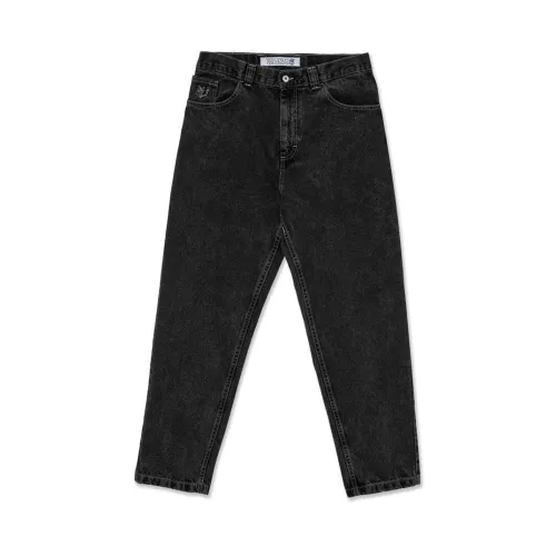 Polar Skate Co. , Cotton Denim Jeans with Embroidery ,Black male, Sizes: