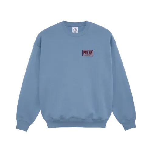 Polar Skate Co. , Earthquake Crewneck Sweater ,Blue male, Sizes: