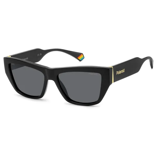 Polaroid , Black/Grey Sunglasses ,Black female, Sizes: