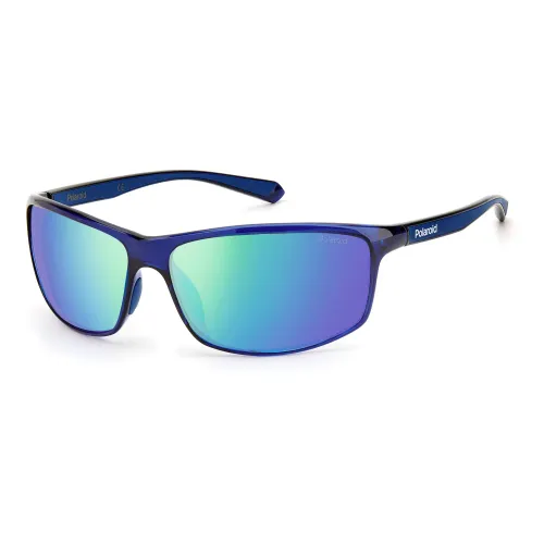 Polaroid , Blue/Greygreen Mirror Polarized Sunglasses ,Blue unisex, Sizes: