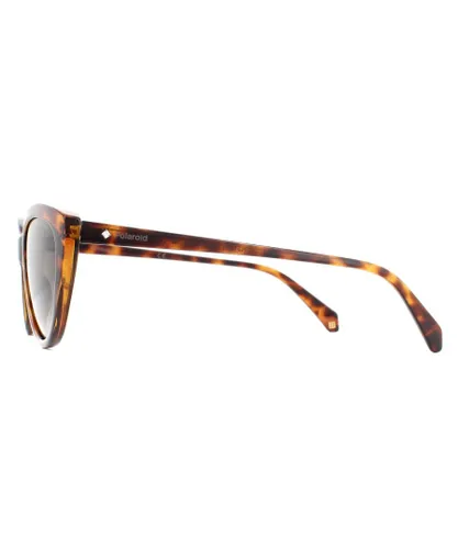 Polaroid Cat Eye Womens Havana Brown Gradient Polarized Sunglasses - One