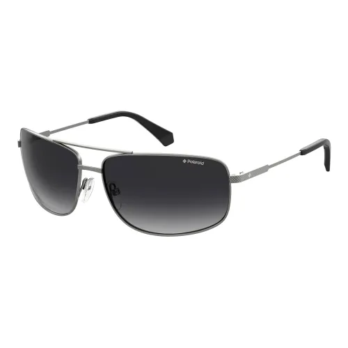 Polaroid , Dark Ruthenium/Grey Shaded Sunglasses ,Gray male, Sizes: