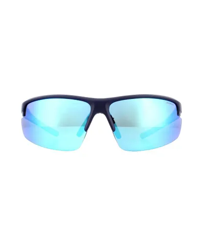 Polaroid Sport Mens Blue Mirror Polarized Sunglasses - One