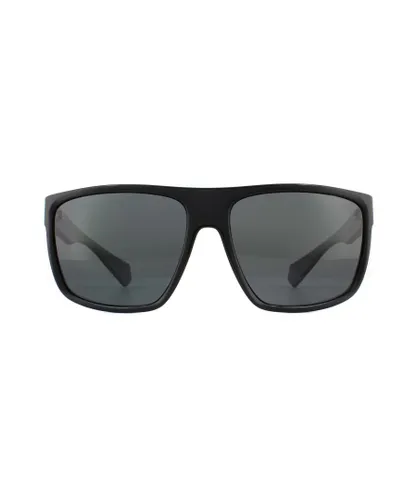 Polaroid Square Mens Black Grey Polarized Sunglasses - One