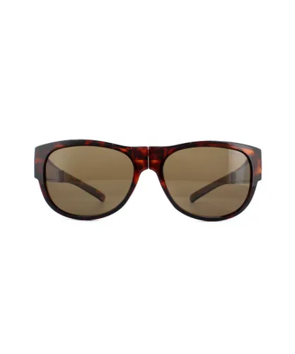 Polaroid Suncovers Square Mens Dark Havana Bronze Polarized Sunglasses - Brown - One