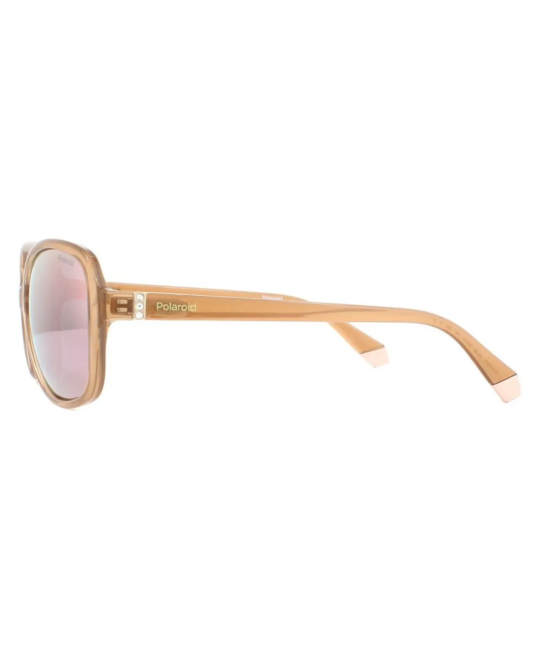 Polaroid Womens Sunglasses PLD 4098/S 35J JQ Pink Rose Gold Mirror Polarised - One