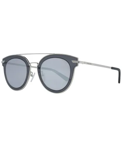 Police Mens Mirrored Round Sunglasses - Silver - One