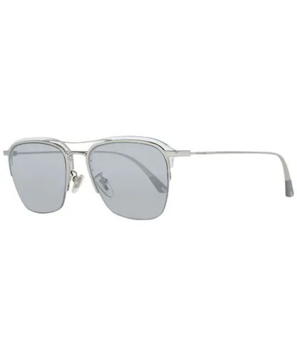Police Mens Mirrored Sunglasses with Square Frames - Silver - One