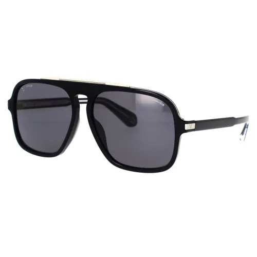 Police , Retro-inspired Sunglasses with Bold Details ,Black male, Sizes: