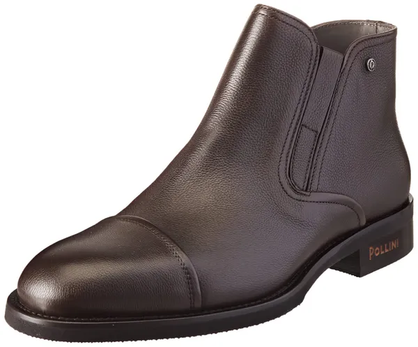 Pollini Fw21 Collection Men's Leather Ankle Boots