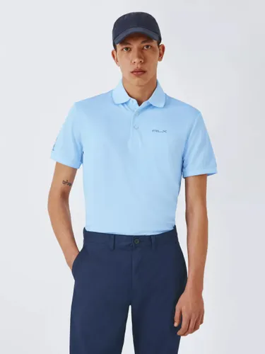 Polo Golf RLX Ralph Lauren Tailored Fit Performance Polo Shirt, Office Blue - Office Blue - Male