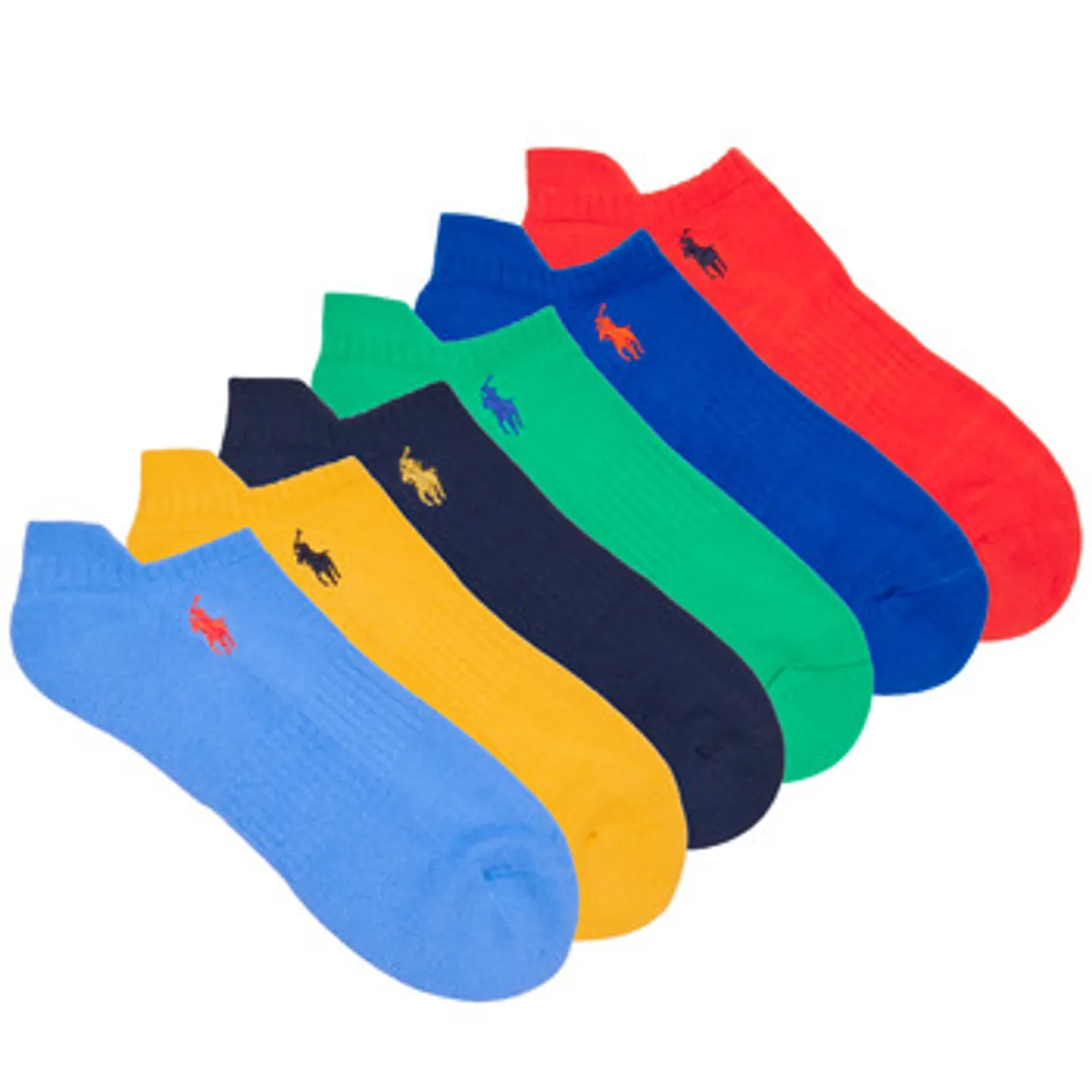 Polo Ralph Lauren  ASX117-SOLIDS-PED-6 PACK  women's Sports socks in Multicolour