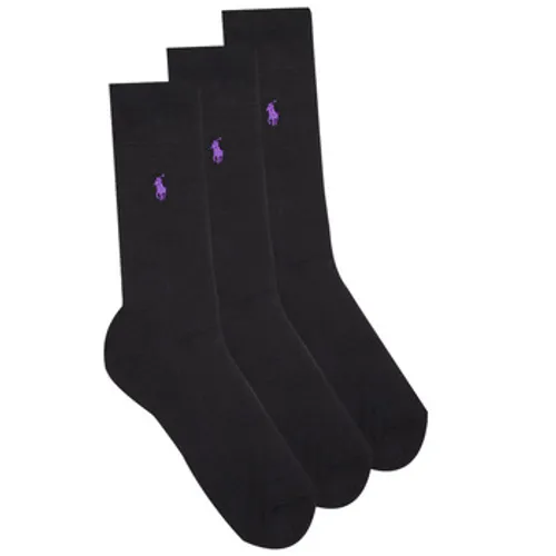 Polo Ralph Lauren  ASX91-MERCERIZED-SOCKS-3 PACK  women's Socks in Black