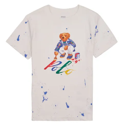 Polo Ralph Lauren  BEAR SS CN-KNIT SHIRTS-T-SHIRT  boys's Children's T shirt in White