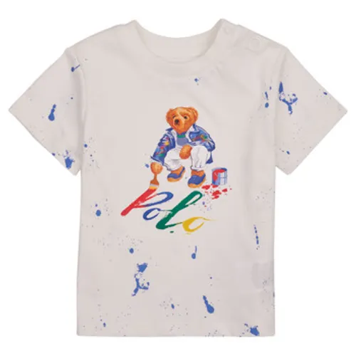 Polo Ralph Lauren  BEAR SS CN-KNIT SHIRTS-T-SHIRT  boys's Children's T shirt in White