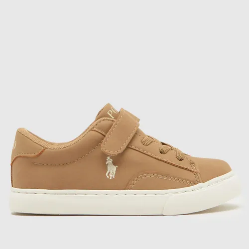 Polo Ralph Lauren Beige Theron V Boys Toddler Trainers