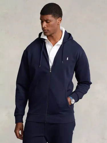 Polo Ralph Lauren Big & Tall Double-Knit Full-Zip Hoodie, Aviator Navy - Aviator Navy - Male