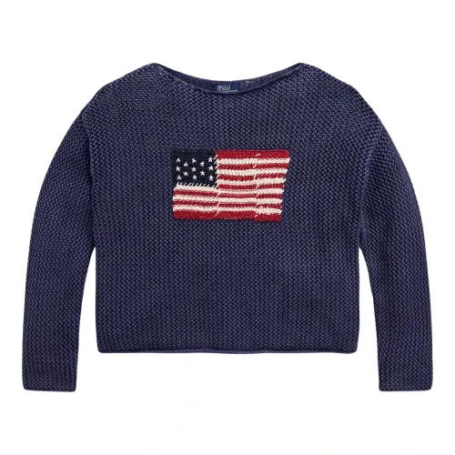 Polo Ralph Lauren , Blue Flag Pointelle Sweater ,Blue female, Sizes: