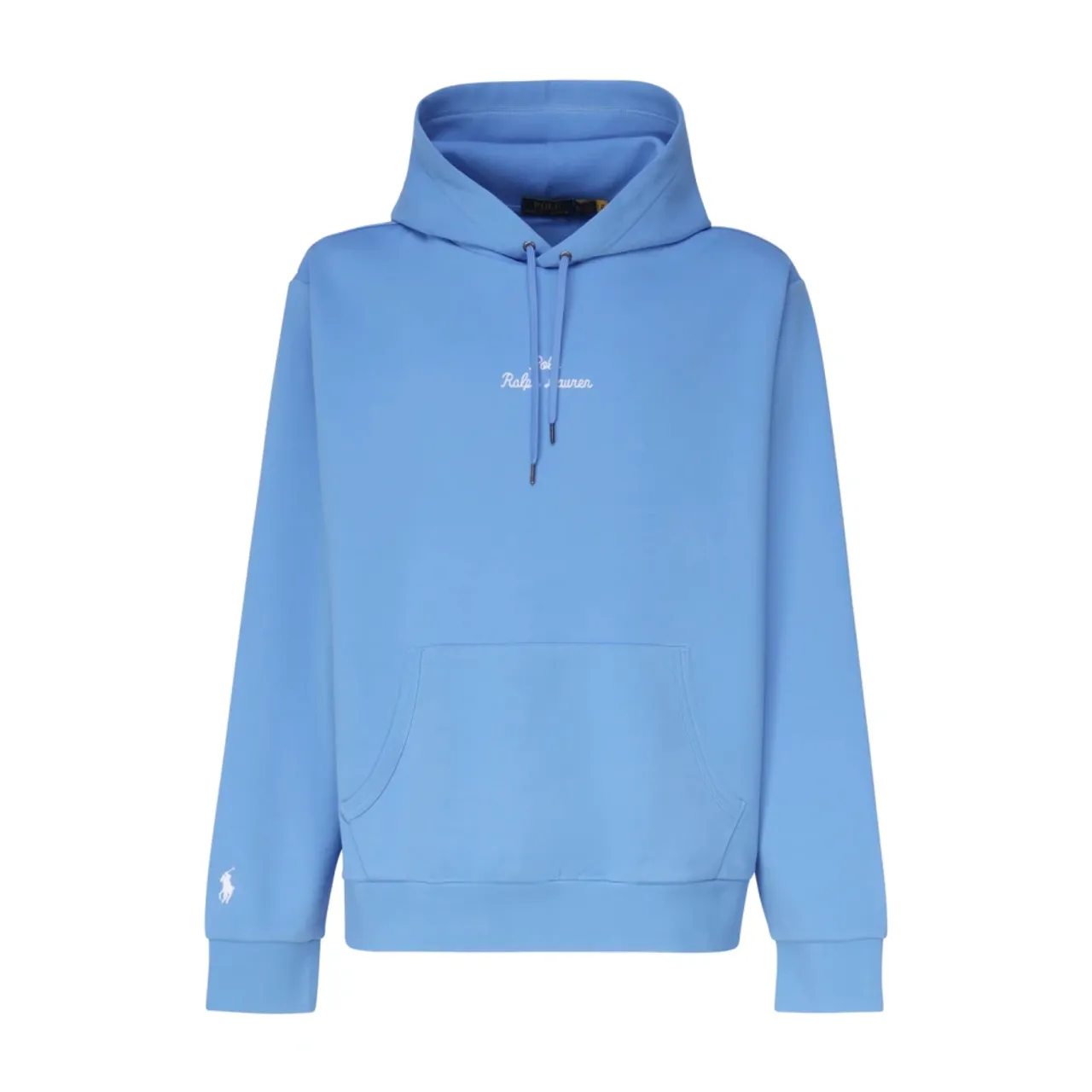 Polo Ralph Lauren , Blue Logo Embroidered Sweatshirt ,Blue male, Sizes: