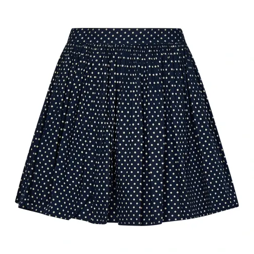 Polo Ralph Lauren , Blue Polka Dot Pleated Skirt ,Blue female, Sizes: