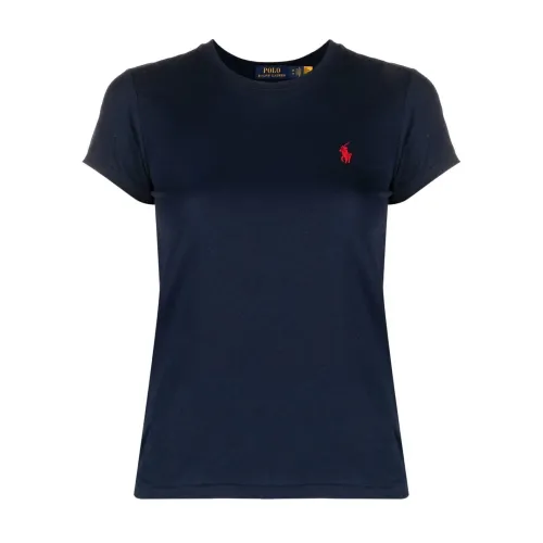 Polo Ralph Lauren , Blue Polo Pony Cotton T-shirt ,Blue female, Sizes: