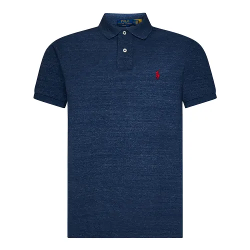 Polo Ralph Lauren , Blue Polo T-shirts and Polos with Red Pony Embroidery ,Blue male, Sizes: