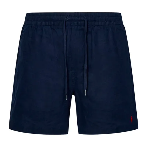 Polo Ralph Lauren , Blue Shorts with Pony Embroidery ,Blue male, Sizes: