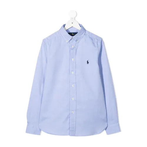 Polo Ralph Lauren , Blue Slim Fit Tops Shirt ,Blue male, Sizes: