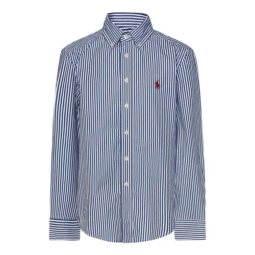 Polo Ralph Lauren , Blue Striped Button-Front Shirt ,Blue male, Sizes: