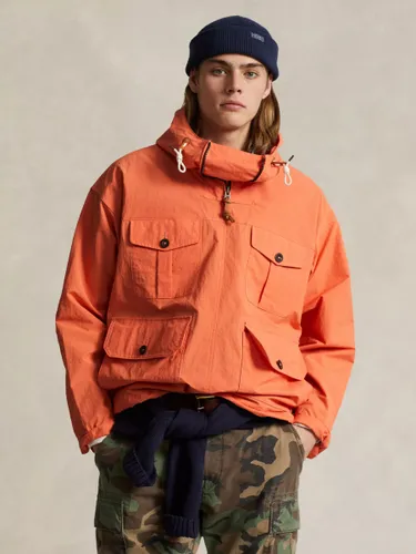 Polo Ralph Lauren Caldwell Half Zip Hooded Jacket, Kona Orange - Kona Orange - Male