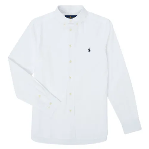 Polo Ralph Lauren  CAMIZA  boys's Children's Long sleeved Shirt in White