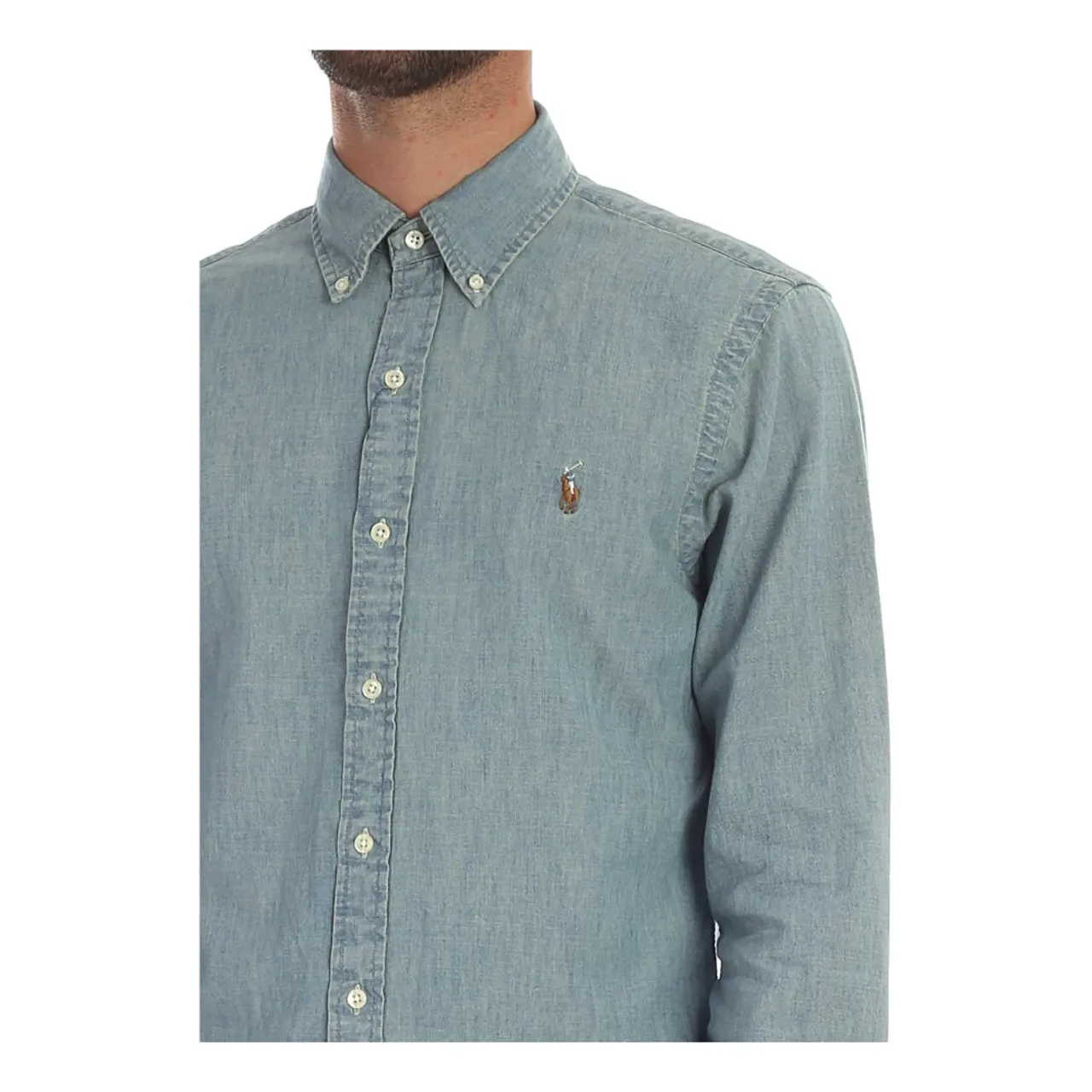 Polo Ralph Lauren , Casual Chambray Shirt ,Blue male, Sizes:
