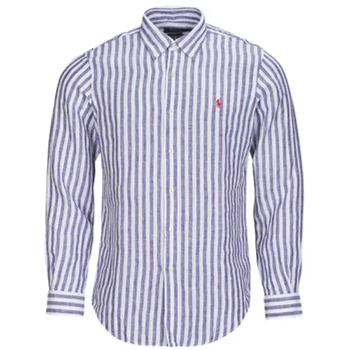 Polo Ralph Lauren  CHEMISE COUPE DROITE EN LIN  men's Long sleeved Shirt in Multicolour
