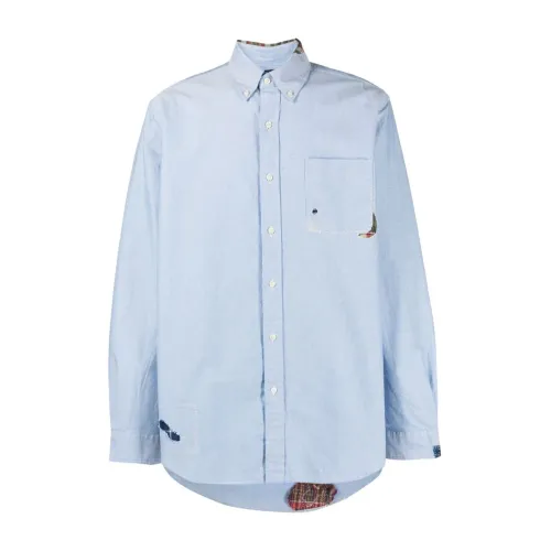 Polo Ralph Lauren , Classic Oxford Long Sleeve Shirt ,Blue male, Sizes: