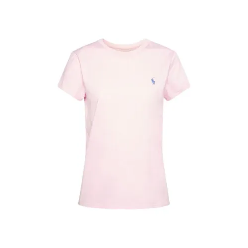Polo Ralph Lauren , Classic Round-Neck T-Shirt ,Pink female, Sizes: