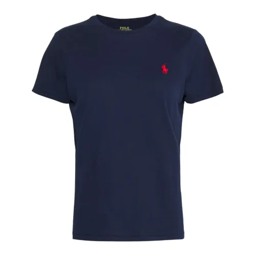 Polo Ralph Lauren , Classic Roundeck T-Shirt ,Blue female, Sizes: