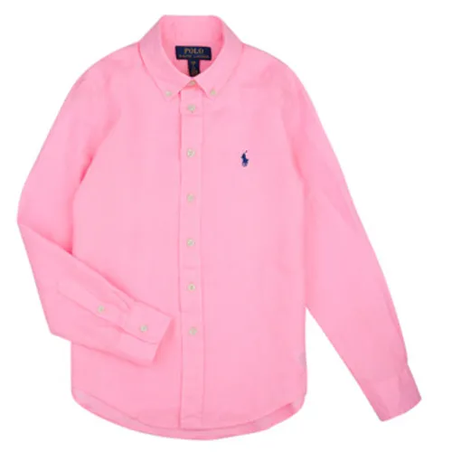 Polo Ralph Lauren  CLBDPPC-SHIRTS-SPORT SHIRT  boys's Children's Long sleeved Shirt in Pink