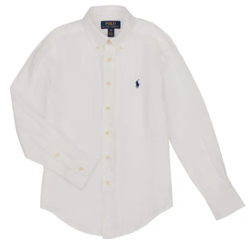 Polo Ralph Lauren  CLBDPPC-SHIRTS-SPORT SHIRT  boys's Children's Long sleeved Shirt in White