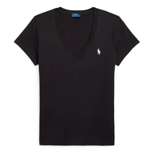 Polo Ralph Lauren Cotton Short Sleeve V Neck T Shirt - Black