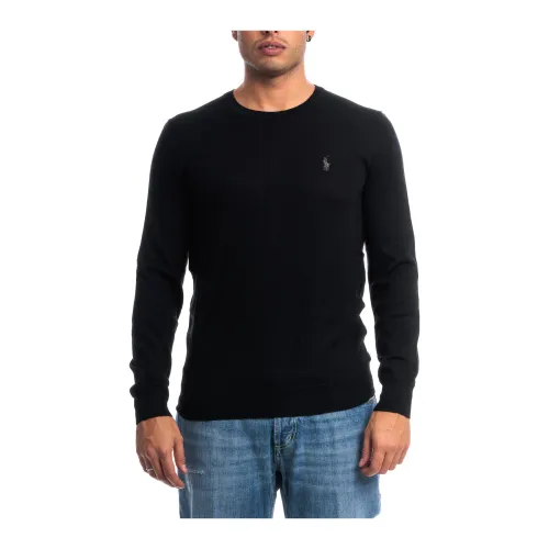 Polo Ralph Lauren , Crewneck Sweater ,Black male, Sizes: