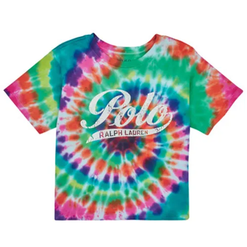 Polo Ralph Lauren  CROP TEE-KNIT SHIRTS-T-SHIRT  girls's Children's T shirt in Multicolour